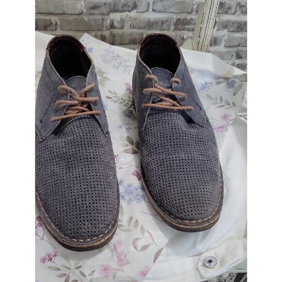 Kenneth Cole Reaction Desert Hill Gray Suede Perforated Chukka Boots Mens Sz 10M main image 8
